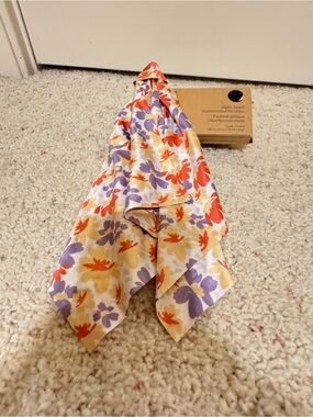 Norwex Floral Multicolor Optic Scarf - Purple, Orange & Yellow Limited Edition